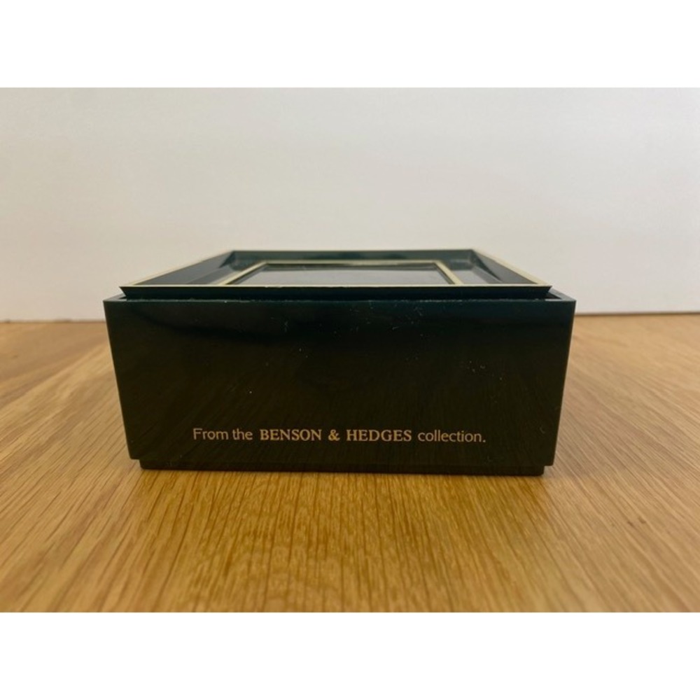 Benson & Hedges Coaster Set Home Green Good Vintage Mid Century Gold Trim 5 pc